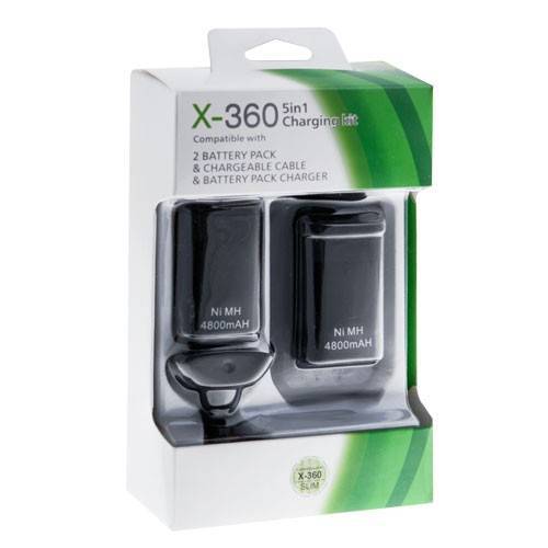 Х-BOX 360 Play & Charge Kit (Набор 5-in-1) Черный