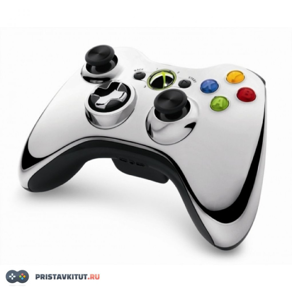 Беспроводной джойстик для Xbox 360 хром серия серебро