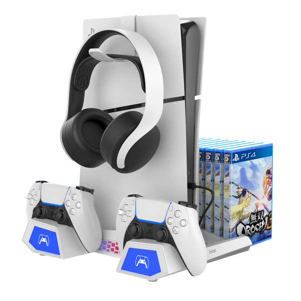 Многофункциональный стенд для PS5/PS5 Slim c функцией охлаждения и док-станцией (PG-P5S023)