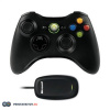 Беспроводной джойстик для Xbox 360 Черный + Рессивер для PC