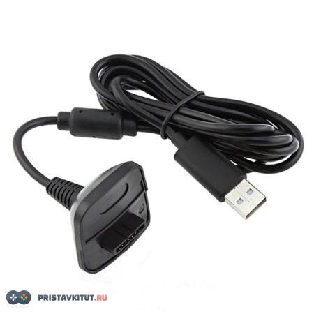 Кабель зарядки контроллера Xbox 360 (черный)